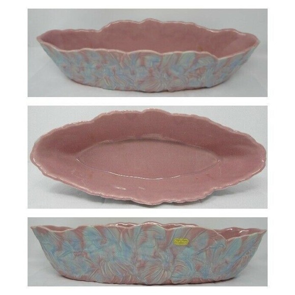 Haeger Other - Royal Haeger Hickman Large Art Deco Console Planter Mauve Pink Floral 18" Vintag